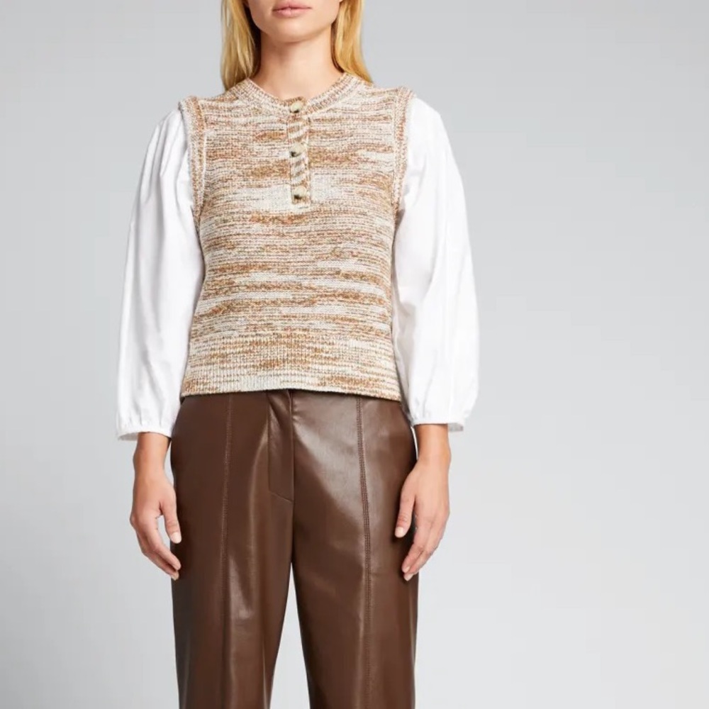 Veronica Beard Brown and Cream Sweater, Size L - Picture 11 of 11